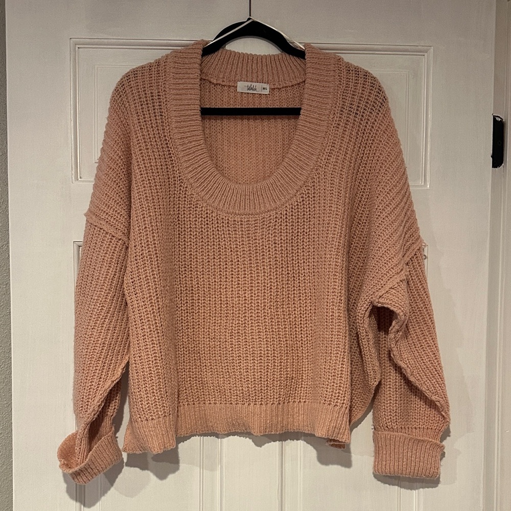 TALULAH Soft Pink Chunky Sweater